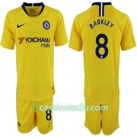 Camisolas de Futebol Chelsea Ross Barkley 8 Criança Equipamento Alternativa 2018/19 Manga Curta